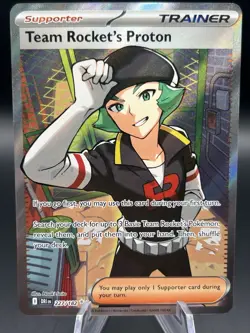 Team Rocket's Proton Trainer Supporter Holo Pokemon TCG - Image 1