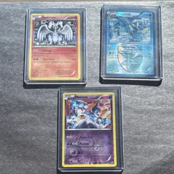 Reshiram & Vaporeon & Mewtwo Pokemon TCG Black & White Holo Card Lot - 3 Cards - Image 1