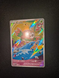 Rowlet MEP043 First Partner Illustration Rare Promo 30th Anniversary NM - Image 2