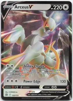 Arceus V 122/172 Holo V Rare Brilliant Stars Pokemon Lightly Played - Image 1