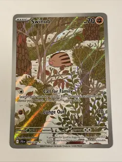 Pokemon TCG - Swinub - Illustration Rare - Journey Together - 165/159 - NM - Image 1