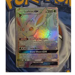 Leafeon GX Secret Rare Full Art Holo 157/156 SM-Ultra Prism Pokemon Card HP 200 - Image 1