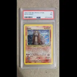 Pokemon Entei 06/64 Neo Revelation PSA 7 Holo Rare 2001 English TCG - Image 1