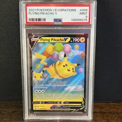 2021 Pokemon 2021 TCG Holo Card Flying Pikachu V 006/025 Celebrations PSA 9 - Image 1