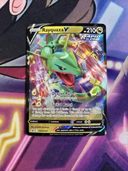 Rayquaza V - SWSH147 - Pokemon Sword & Shield Promo Ultra Rare Holo Card NM - Image 1