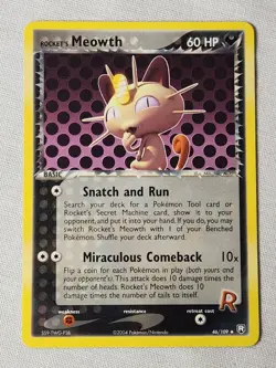 NM Rocket's Meowth - Non-Holo #46 Team Rocket Returns Pokemon TCG - Image 1