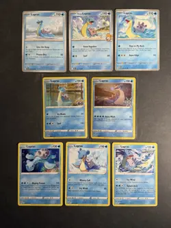 8 Lapras Pokemon Card Collection Holo Rare Cosmos Holiday Stamp SWSH SV PTCG A6 - Image 1