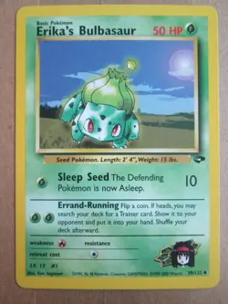 Erika's Bulbasaur - 39/132- Uncommon WOTC TCG—Gym Challenge Pokemon Card - Image 1