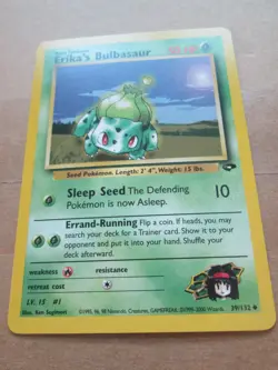 Erika's Bulbasaur - 39/132- Uncommon WOTC TCG—Gym Challenge Pokemon Card - Image 5
