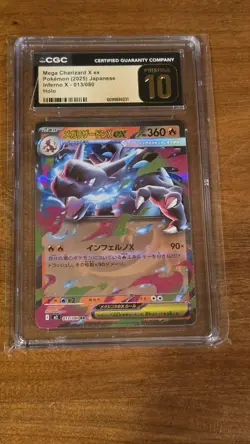Mega Charizard X ex #013 M2 Inferno X 2025 JP Pokemon CGC 10 BLACK LABEL - Image 1