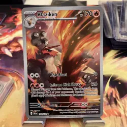 Pokemon Destined Rivals Blaziken IR Illustration Rare 192/182 - Image 1