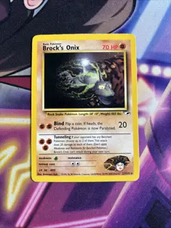 Pokemon Brock's Onix 21/132 Gym Heroes Unlimited WOTC MP - Image 1
