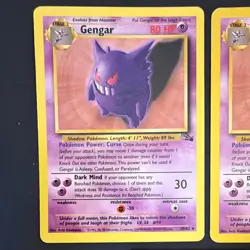 Pokemon TCG 3 Card Lot Base Set Gengar Holo Regular English - Image 2