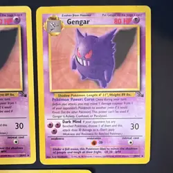 Pokemon TCG 3 Card Lot Base Set Gengar Holo Regular English - Image 3