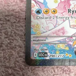 Pokemon Mega Dragonite EX Full Art Holo 370 HP 290/217 ASC English Card - Image 2