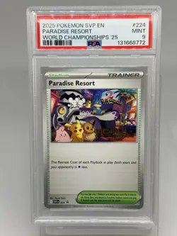 2025 Pokemon SVP Paradise Resort World Championships ‘25 Promo #224 PSA 9 Mint - Image 1