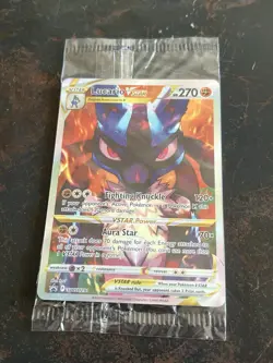Pokemon TCG Lucario VSTAR SWSH291 Black Star Promo Full Art SEALED - Image 2