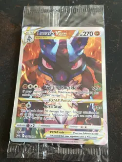 Pokemon TCG Lucario VSTAR SWSH291 Black Star Promo Full Art SEALED - Image 3