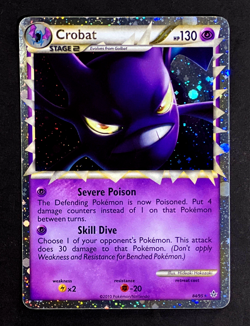 2010 Pokemon CROBAT PRIME Unleashed Set HOLO Ultra Rare HGSS Series Card 84/95 - Image 1