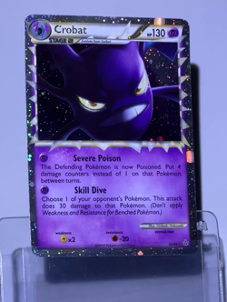 2010 Pokemon CROBAT PRIME Unleashed Set HOLO Ultra Rare HGSS Series Card 84/95 - Image 2