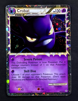 2010 Pokemon CROBAT PRIME Unleashed Set HOLO Ultra Rare HGSS Series Card 84/95 - Image 4
