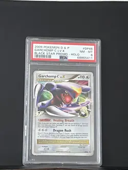 2009 POKEMON DIAMOND & PEARL BLACK STAR PROMO HOLO #DP46 GARCHOMP C LV.X PSA 8 - Image 1