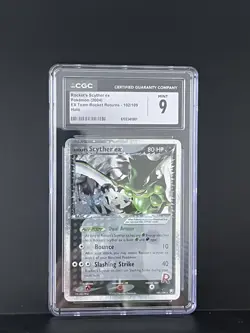 Pokemon Rocket's Scyther ex EX Team Rocket Returns Holo Ultra Rare #102 CGC 9 - Image 1