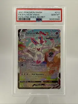 Pokemon TCG: Sylveon VMAX 212/203 (Evolving Skies 2021) PSA 10 - Secret Rare - Image 1