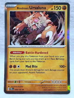 Bloodmoon Ursaluna 054/131 Rare Holo Pokemon Prismatic Evolutions - Image 1