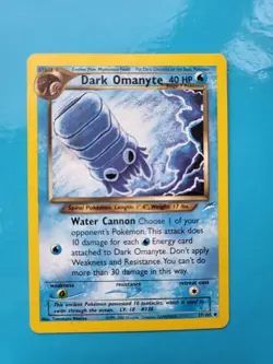 Pokemon TCG Dark Omanyte Neo Destiny Card 37/105 Vintage WOTC - Image 1