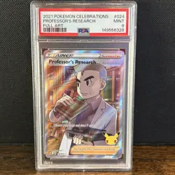 2021 Pokemon Professor's Research (Full Art) 024/025 Celebrations Holo PSA 9 - Image 1