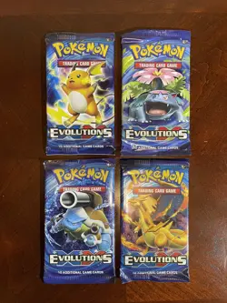 POKEMON XY: EVOLUTIONS - 4x Booster Packs - Art Set - Factory Sealed - TCG - Image 1