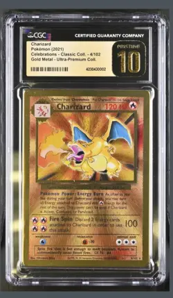 Pokemon Charizard 4/102 Celebrations Gold CGC 10 PRISTINE - LOW POP HARD TO GEM - Image 1