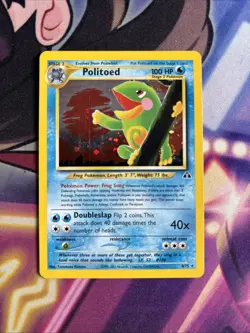 Politoed Holo Pokemon TCG Neo Discovery 8/75 LP With Very Small Crease - Image 1