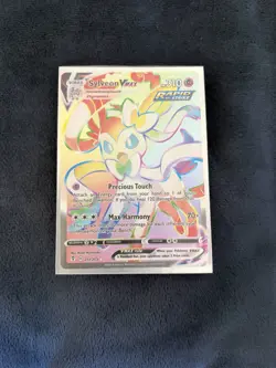 Pokemon TCG Evolving Skies Sylveon VMAX Rainbow Secret Rare Card 211/203 NM - Image 1