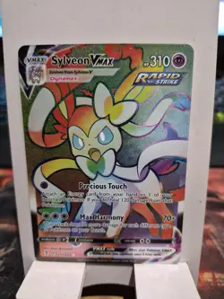 Pokemon TCG Evolving Skies Sylveon VMAX Rainbow Secret Rare Card 211/203 NM - Image 1