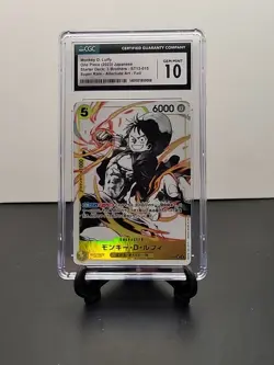 CGC 10 One Piece Japanese Monkey D. Luffy ST13-015 Black & White Alternate Art - Image 1