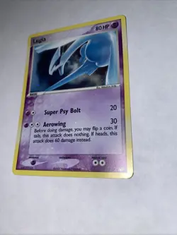 Lugia 2/17 Pokemon TCG EX Pop Series 5 HOLO BLEED ERROR - Image 3