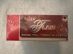 2002 Fleer Flair Football Factory Sealed Retail Box 24 Packs of 5 Cards Brady+++ - Image 2