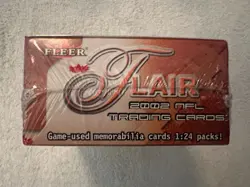 2002 Fleer Flair Football Factory Sealed Retail Box 24 Packs of 5 Cards Brady+++ - Image 3