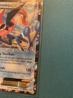 Pokemon Ash-Greninja EX Black Star Promo Holo Card TCG XY133 MP - Image 4