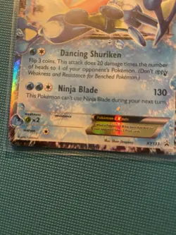 Pokemon Ash-Greninja EX Black Star Promo Holo Card TCG XY133 MP - Image 5