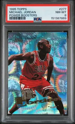 1995 Topps Michael Jordan Power Boosters #277 PSA 8 - Image 1