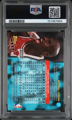 1995 Topps Michael Jordan Power Boosters #277 PSA 8 - Image 2