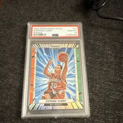 2024 Panini Prizm Draft Picks Manga Stephen Curry Davidson Wildcats #14 PSA 10 - Image 1