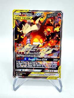 Reshiram & Charizard GX SM201 Pokemon Sun & Moon Black Star Promo Tag Team - Image 1