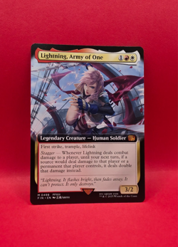 Lightning Army of One MTG Magic the Gathering Final Fantasy Extended Art Pack NM - Image 1
