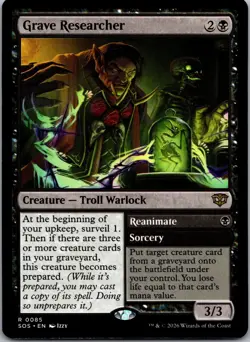 Grave Researcher 85 Rare Secrets of Strixhaven Magic: The Gathering Near Mint - Image 1