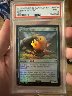 Final Fantasy Magic: The Gathering Sazh's Chocobo PSA 9 - Image 1
