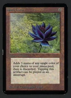 ***Alpha Black Lotus (Edge Ding/Small Indent)** MTG Alpha Magic Kid Icarus - Image 1